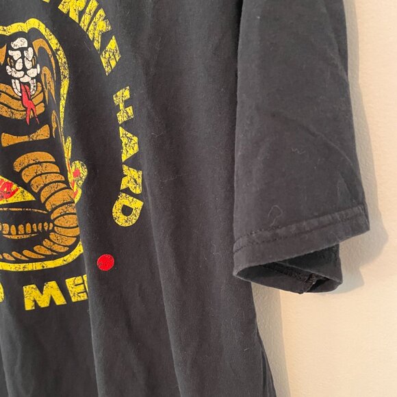 COBRA KAI Strike First Hard No Mercy T-Shirt Ripple Junction Mens Size Large - Picture 3 of 7